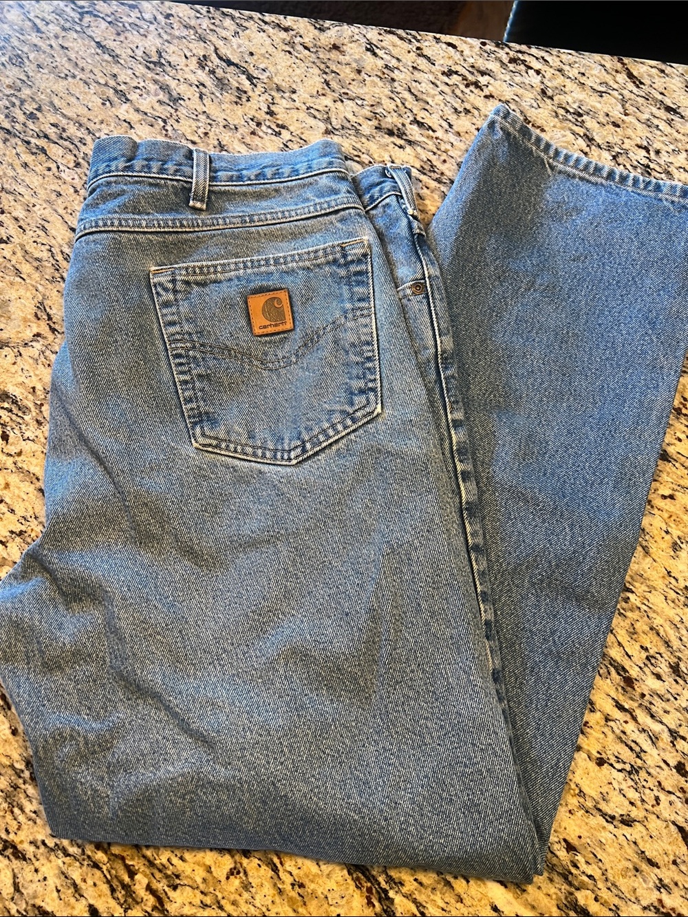 Carhartt Men’s Washed Blue Relaxed Fit Jeans 40 x 30